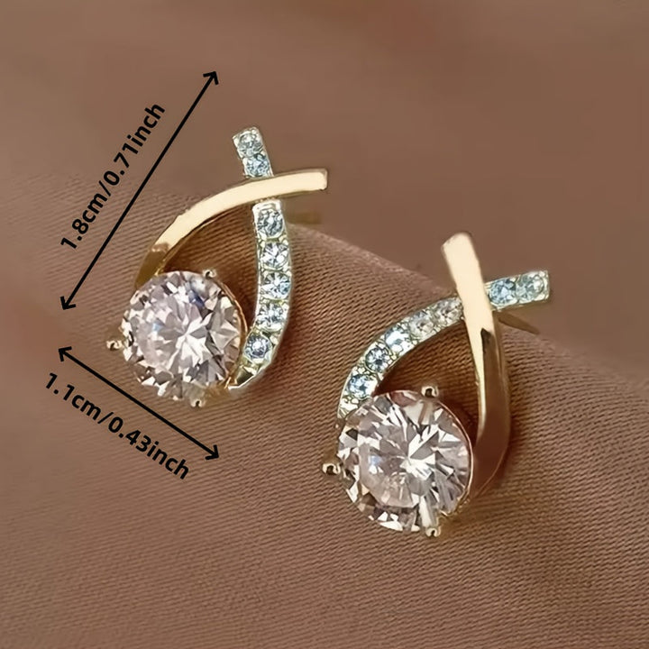 Pendientes Cruz con Circonitas