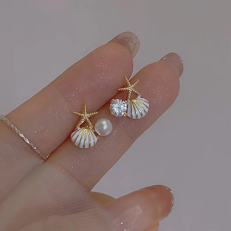 Pendientes Estrella de Mar y Concha