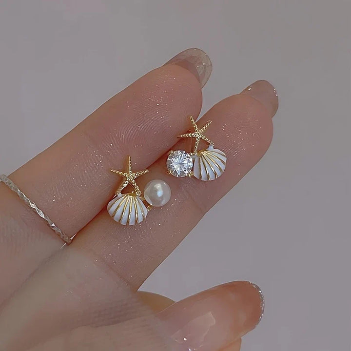 Pendientes Estrella de Mar y Concha