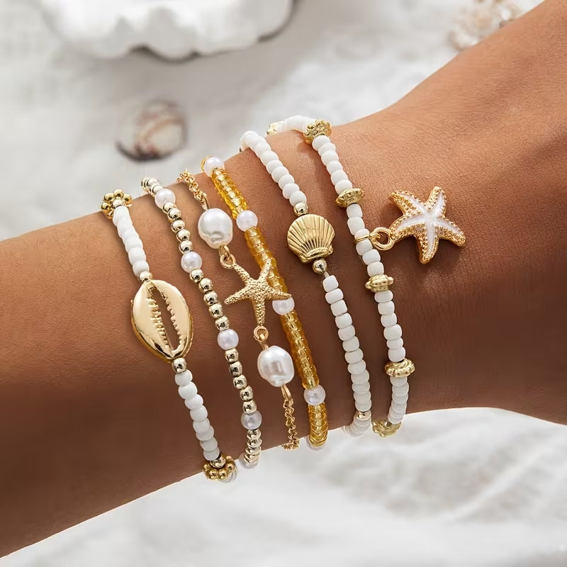 Set de 6 Pulseras de Playa