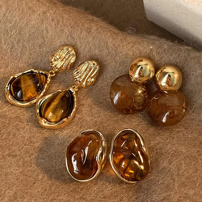 Set de 3 Pendientes Estilo Francés
