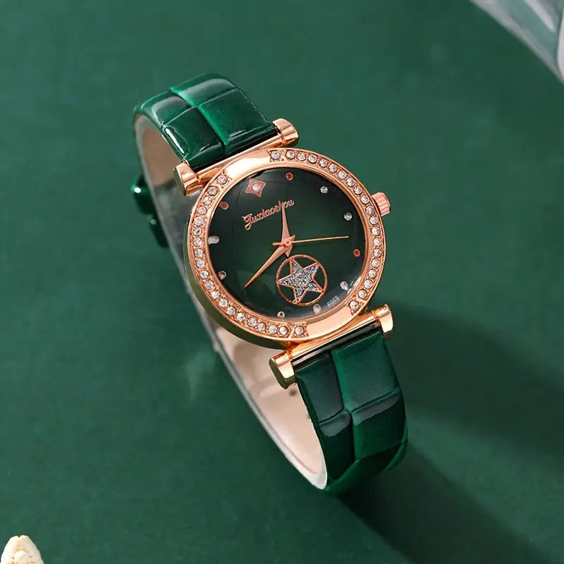 Set de joyas Verdantra Timecourt Oro