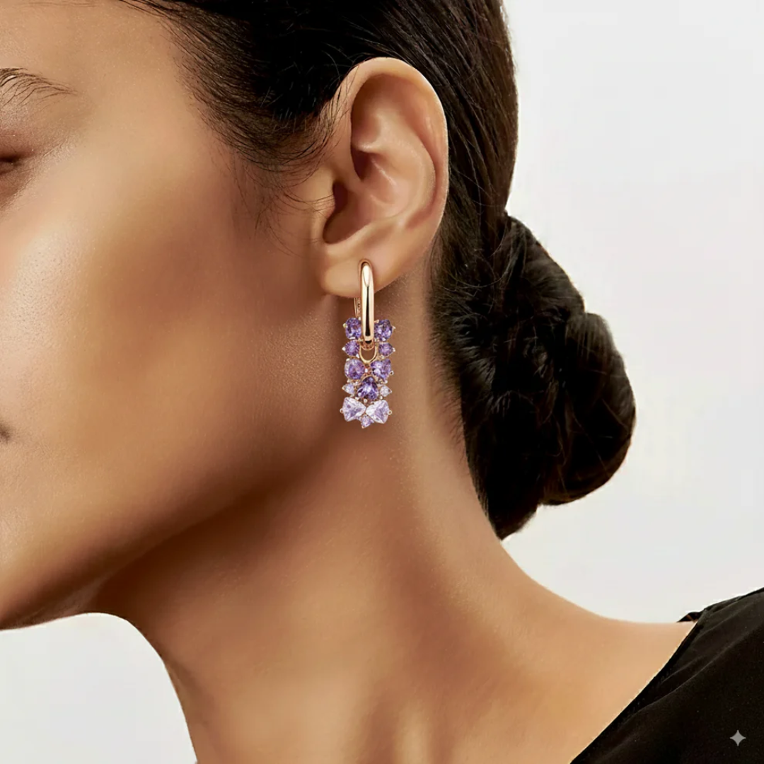 Pendientes de oro rosa