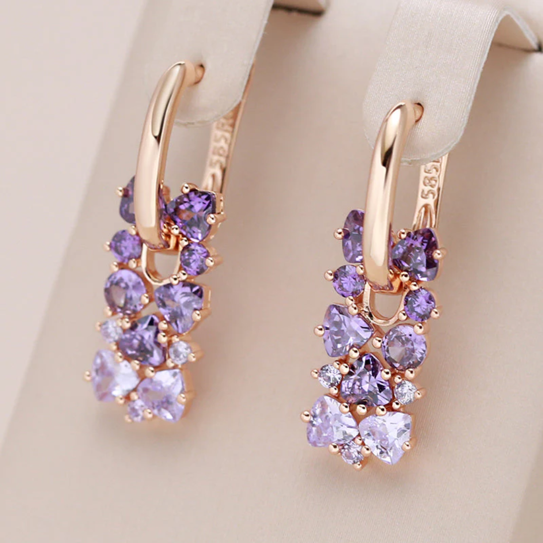 Pendientes de oro rosa