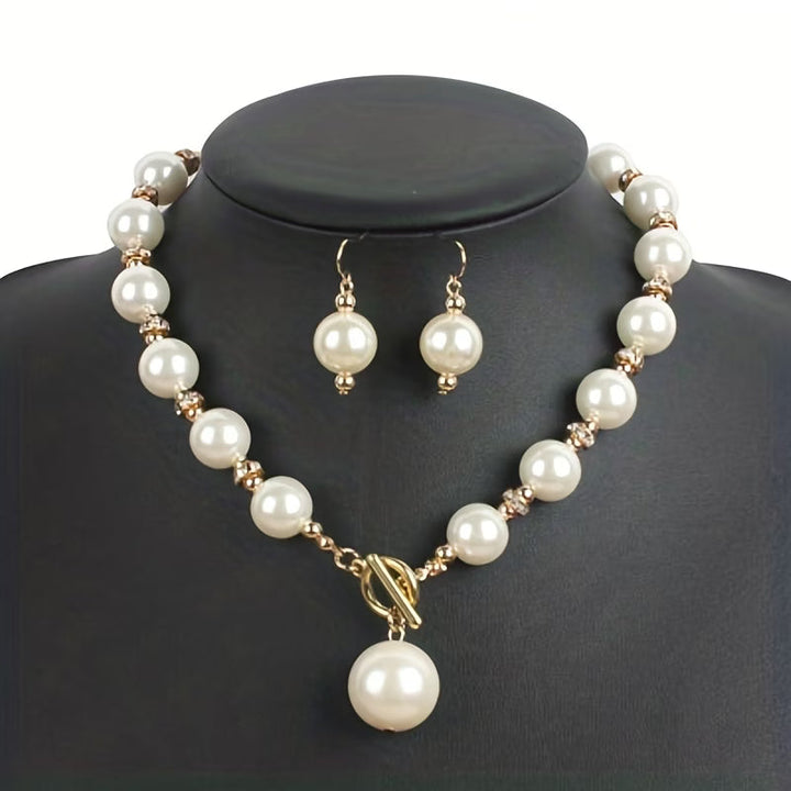 Conjunto de Collares de Perlas Gruesas