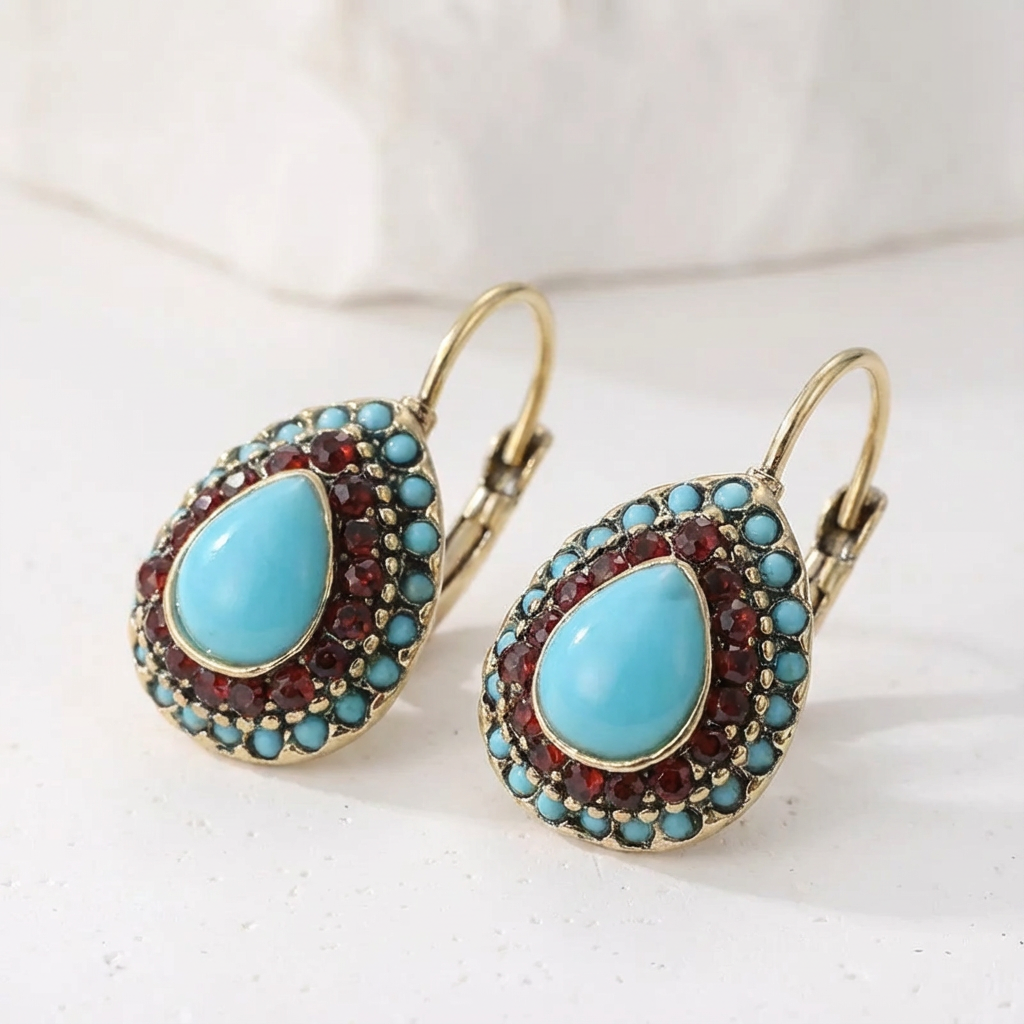 Pendientes Gota Vintage de Cristal