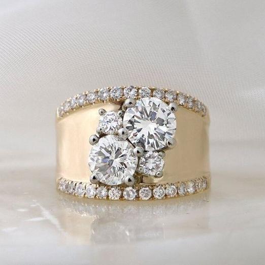 Anillo vintage de Oro brillante
