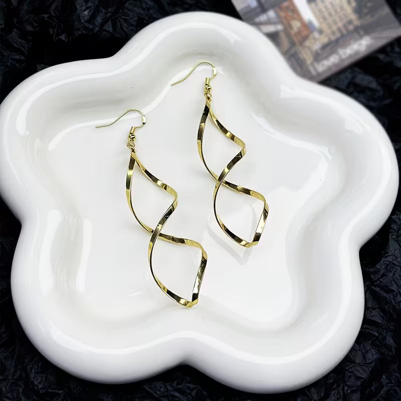 Pendientes Espiral Colgantes