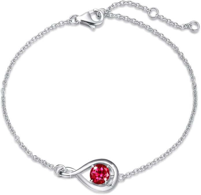 Pulsera Ruby Infinity Oro blanco
