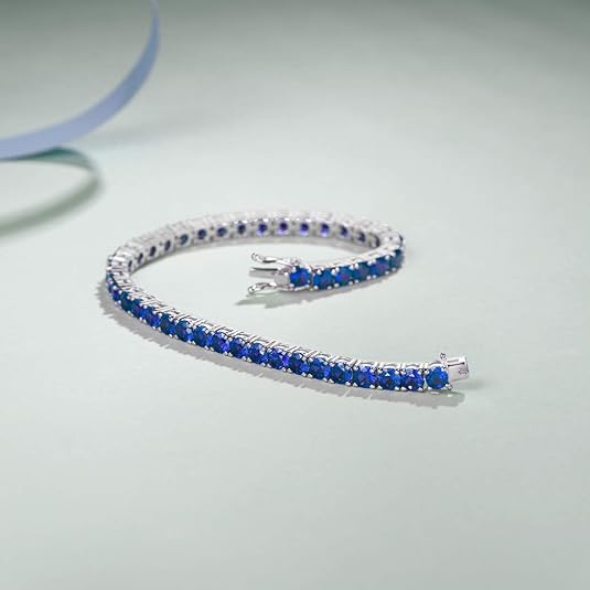 Pulsera de tenis de zafiro Oro