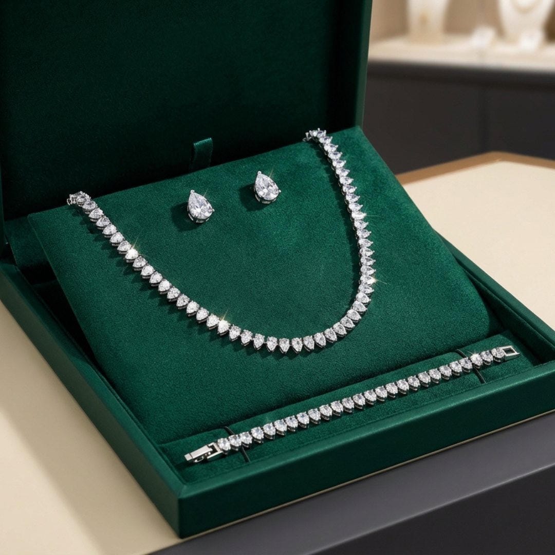 Conjunto Nupcial Completo de Circonitas Redondas