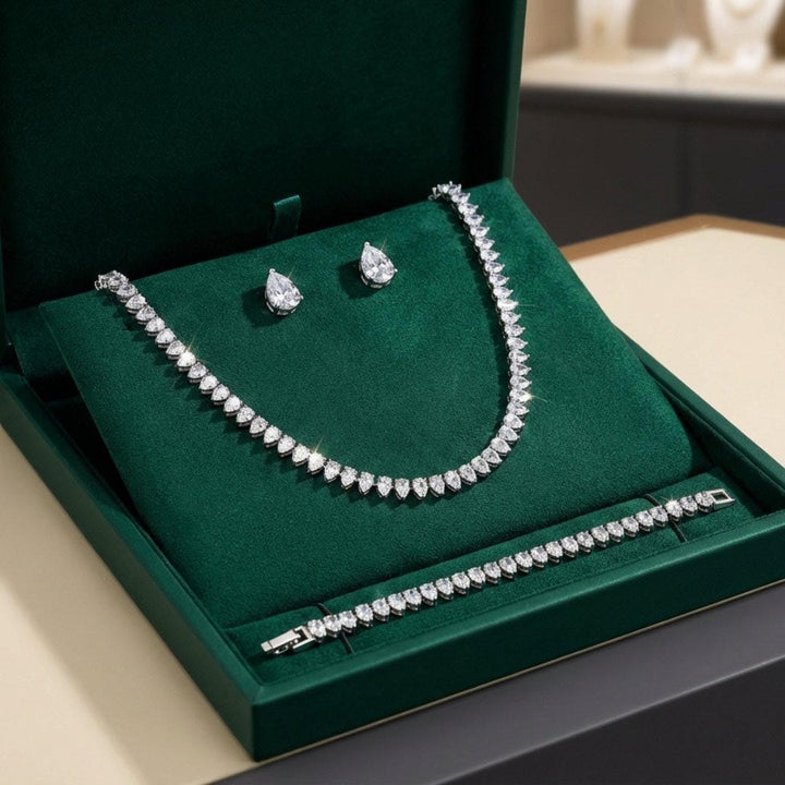 Conjunto Nupcial Completo de Circonitas Redondas