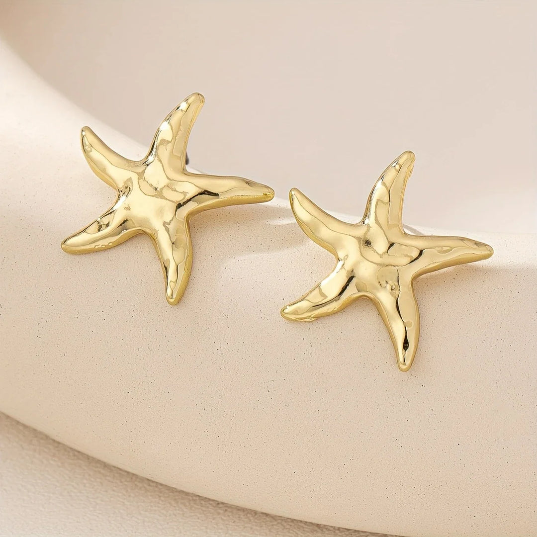Pendientes Estrella de Mar de Oro