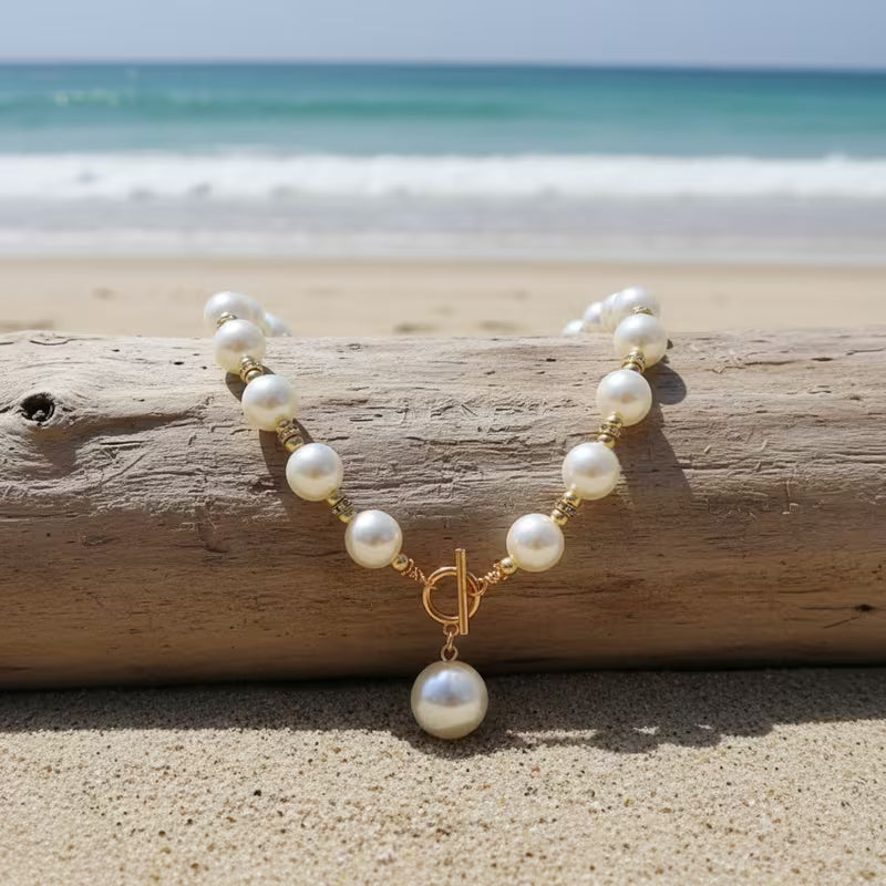 Conjunto de Collares de Perlas Gruesas