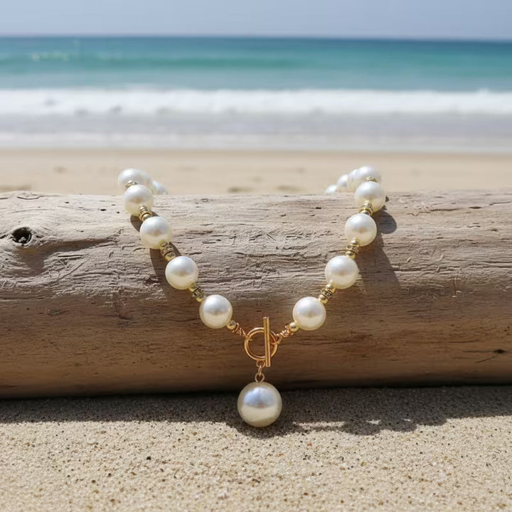 Conjunto de Collares de Perlas Gruesas