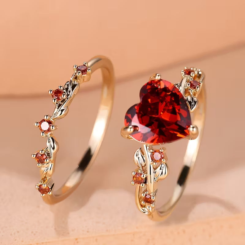 Set de anillos con acento
