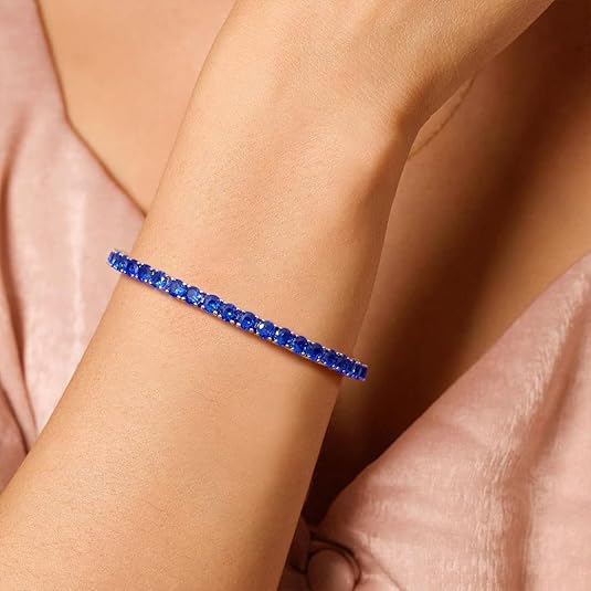 Pulsera de tenis de zafiro Oro