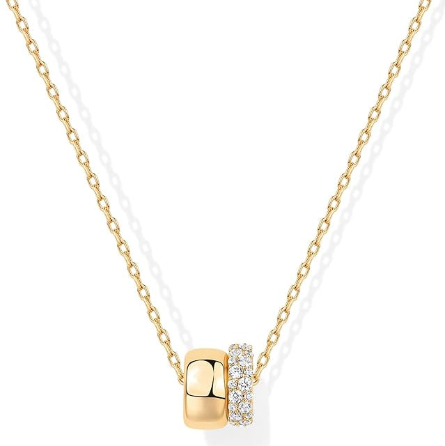 Collar Colgante Doble Anillo