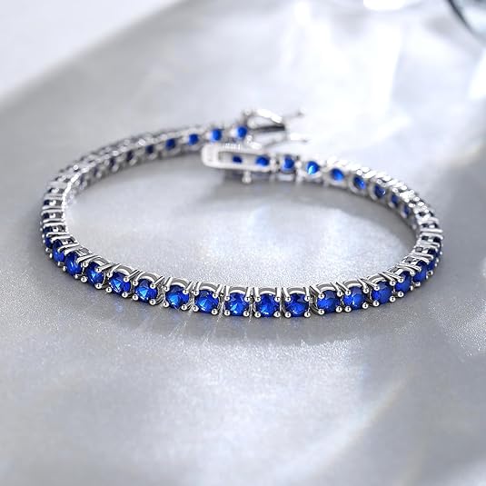 Pulsera de tenis de zafiro Oro