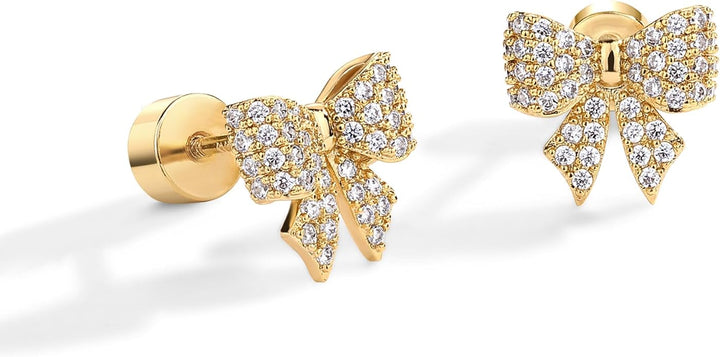 Pendientes Lazo Dorado