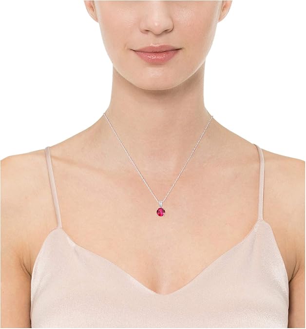 Collar de rubí corte redondo Oro