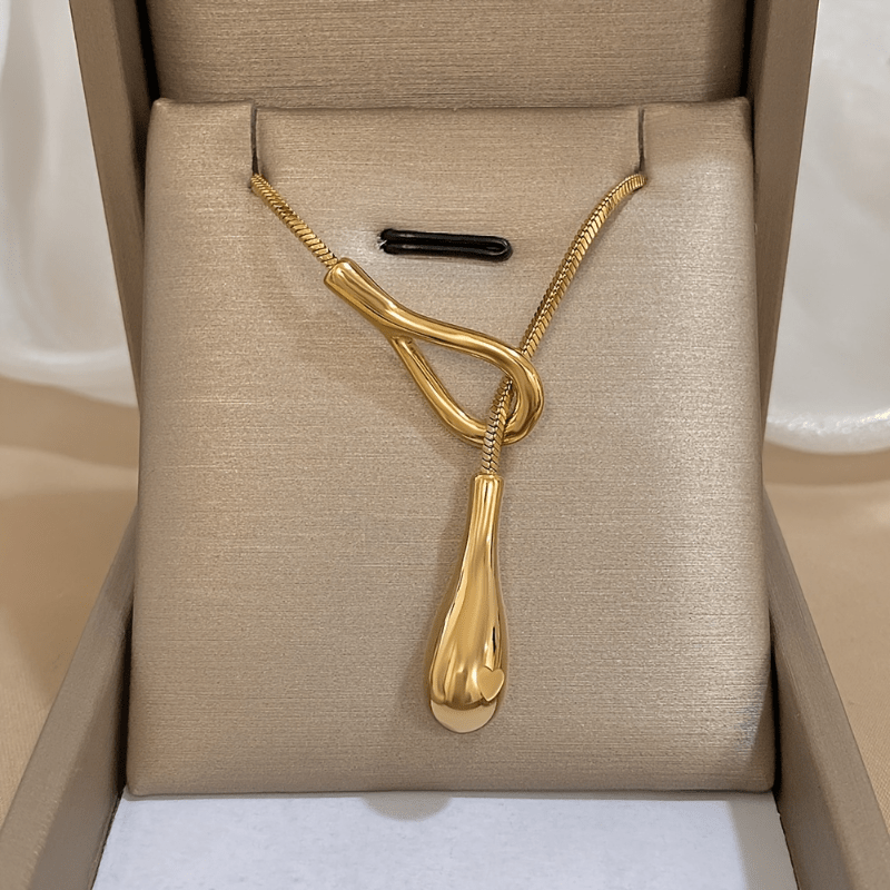 Collar Gota Vintage Oro Blanco