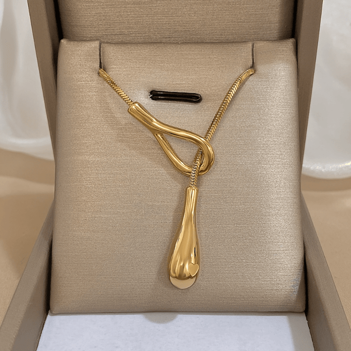 Collar Gota Vintage Oro Blanco