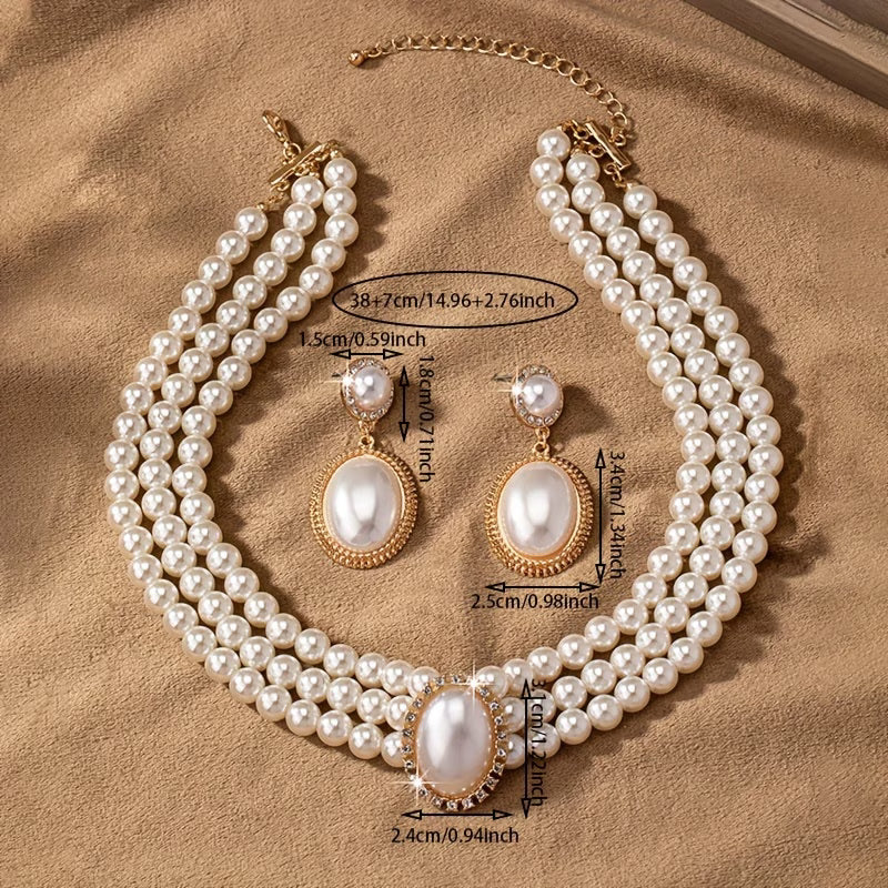 Conjunto de Joyas con Perlas Clásicas