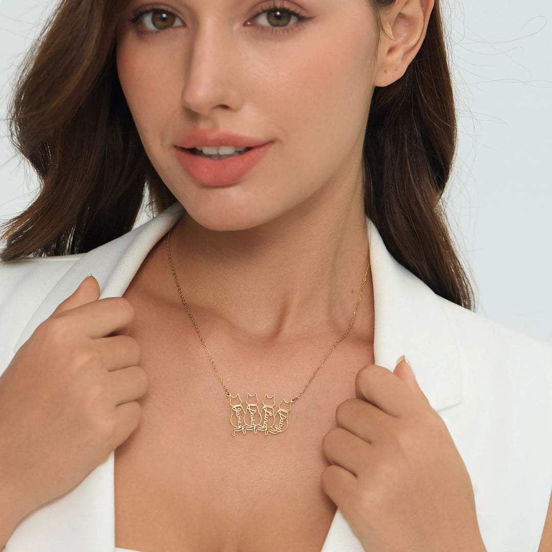 Collar personalizado con nombre de gato, vista completa