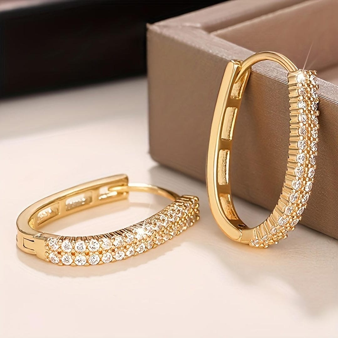 Pendientes Circulares Elegantes con Circonitas