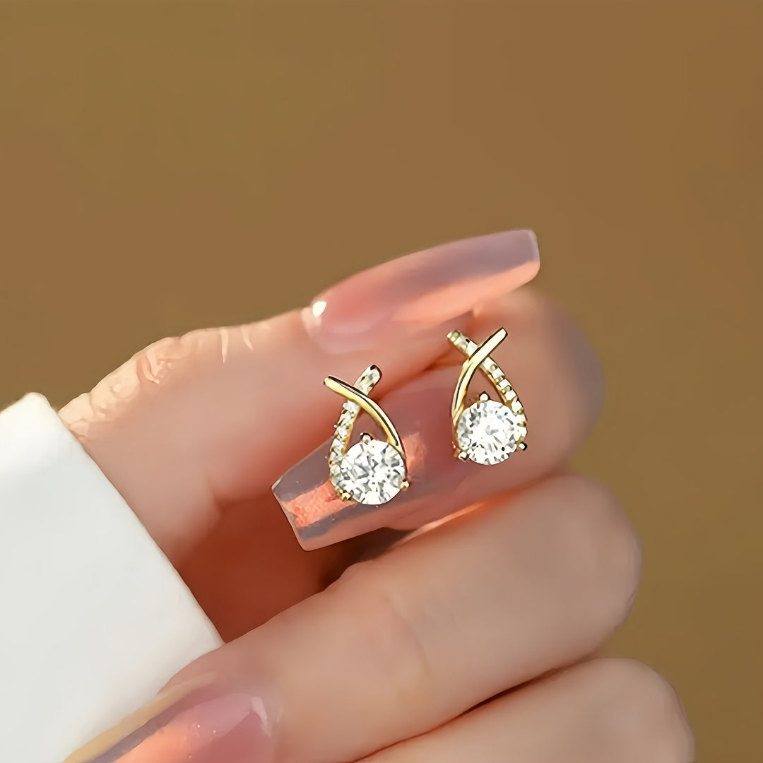 Pendientes Cruz con Circonitas