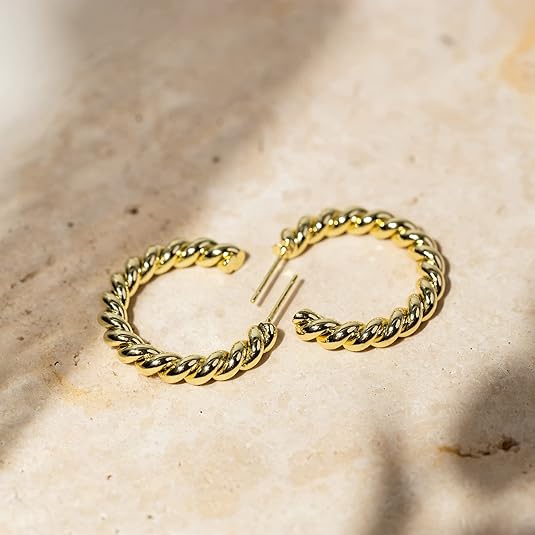 Aros Trenzados Dorados