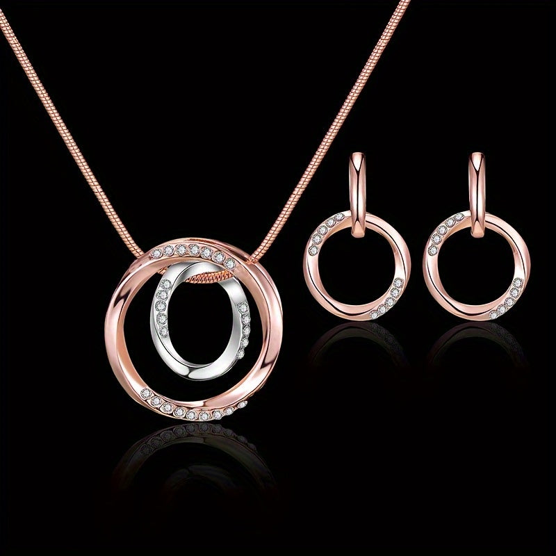 Conjunto Colgantes Círculos Entrelazados