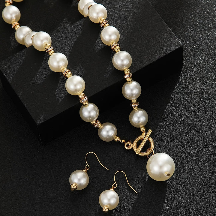 Conjunto de Collares de Perlas Gruesas