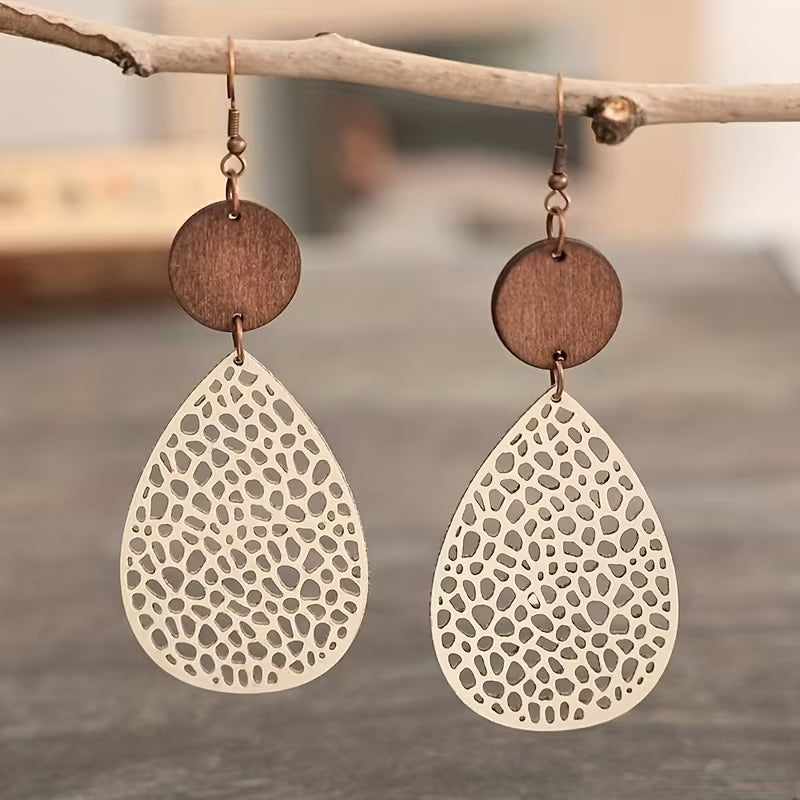 Pendientes de Cuero Estilo Vintage
