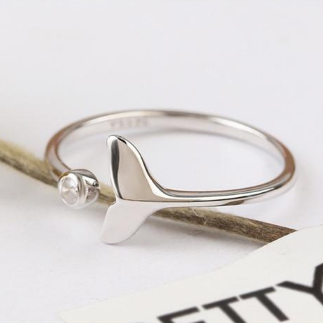 Anillo ajustable de Plata con circonitas