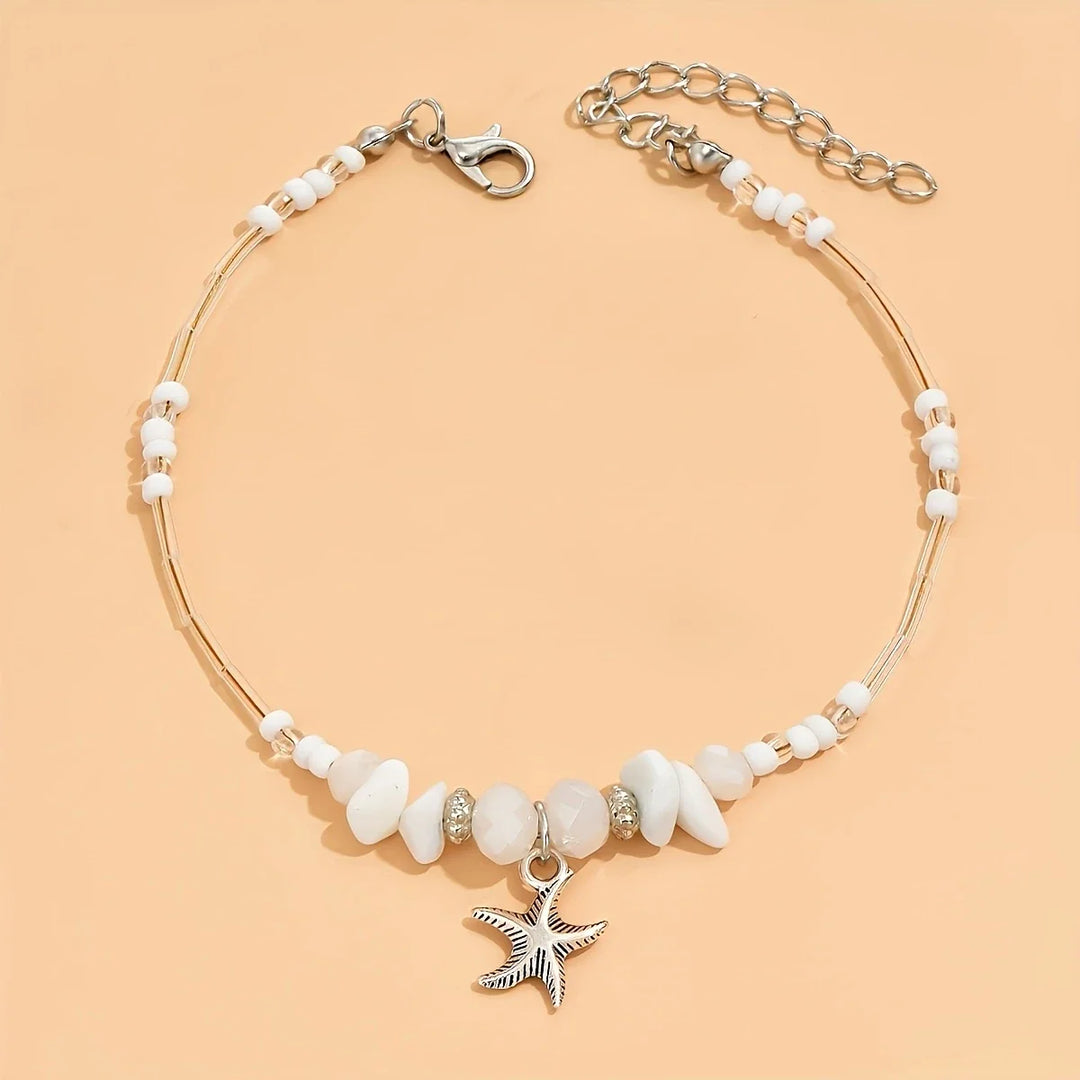 Tobillera Irregular Estrella de Plata Bohemia