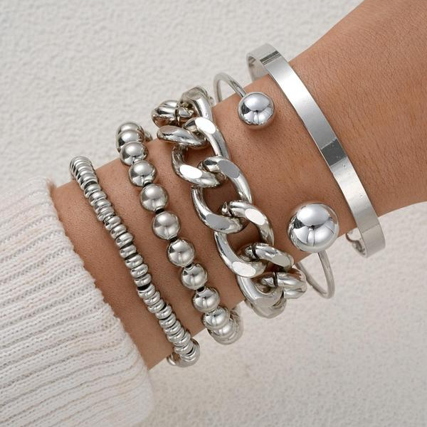 Conjunto de 5 Pulseras Apilables
