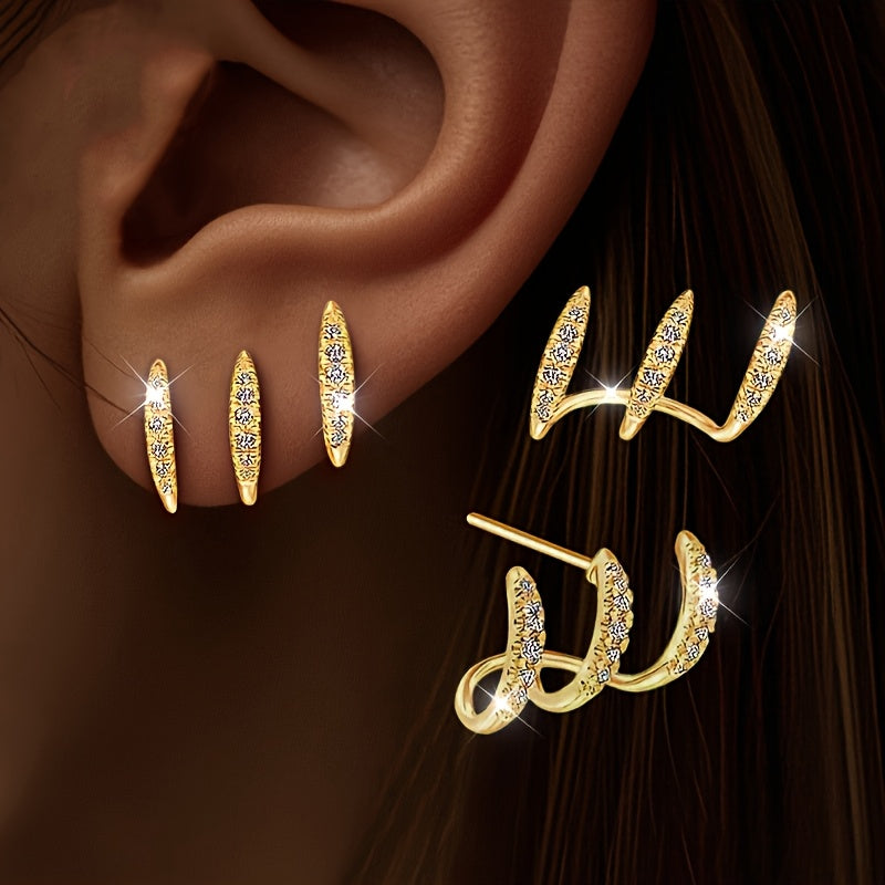Pendientes Clásicos con Brillo