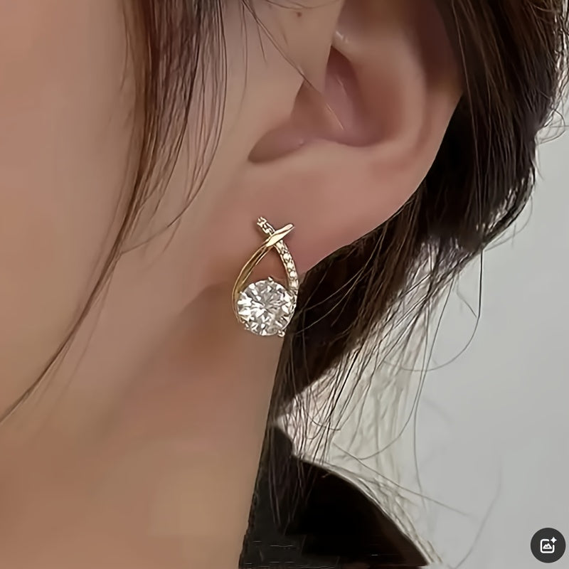 Pendientes Cruz con Circonitas