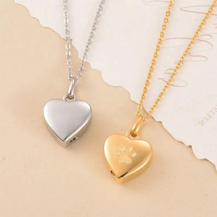 Colgante Corazón con Cenizas de tu Mascota