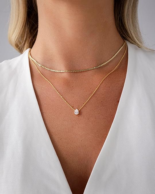 Collar Doble Cadena Solitario