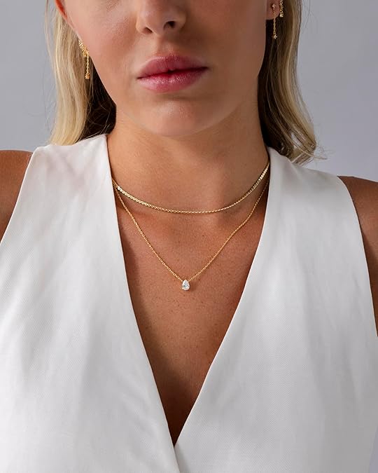 Collar Doble Cadena Solitario