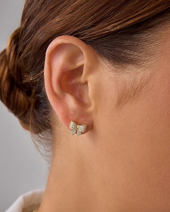 Pendientes Lazo Dorado