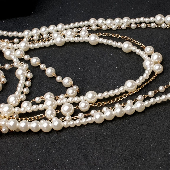 Conjunto de Declaración en Perlas Multi-Capa Boho