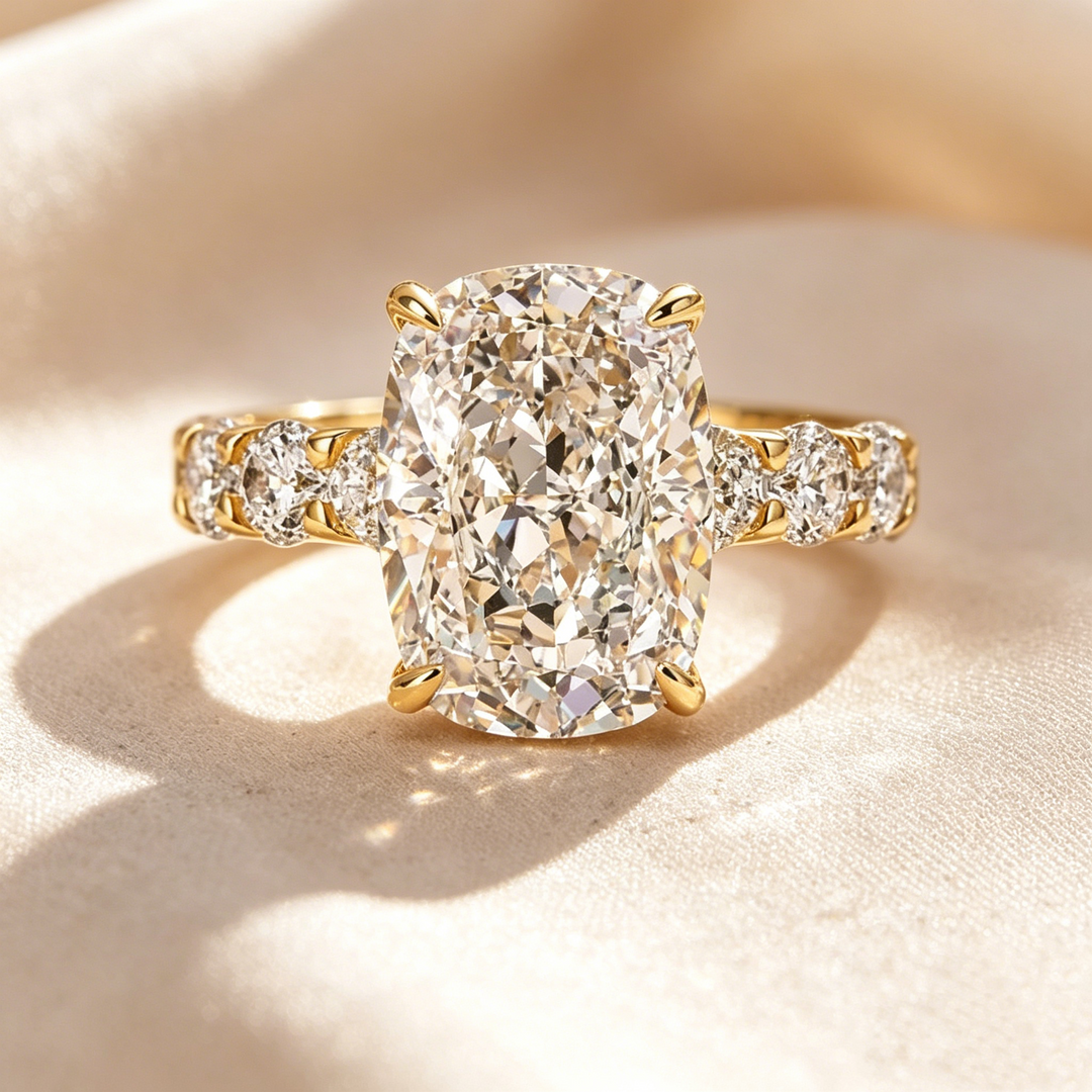 Anillo Solitario Cojín