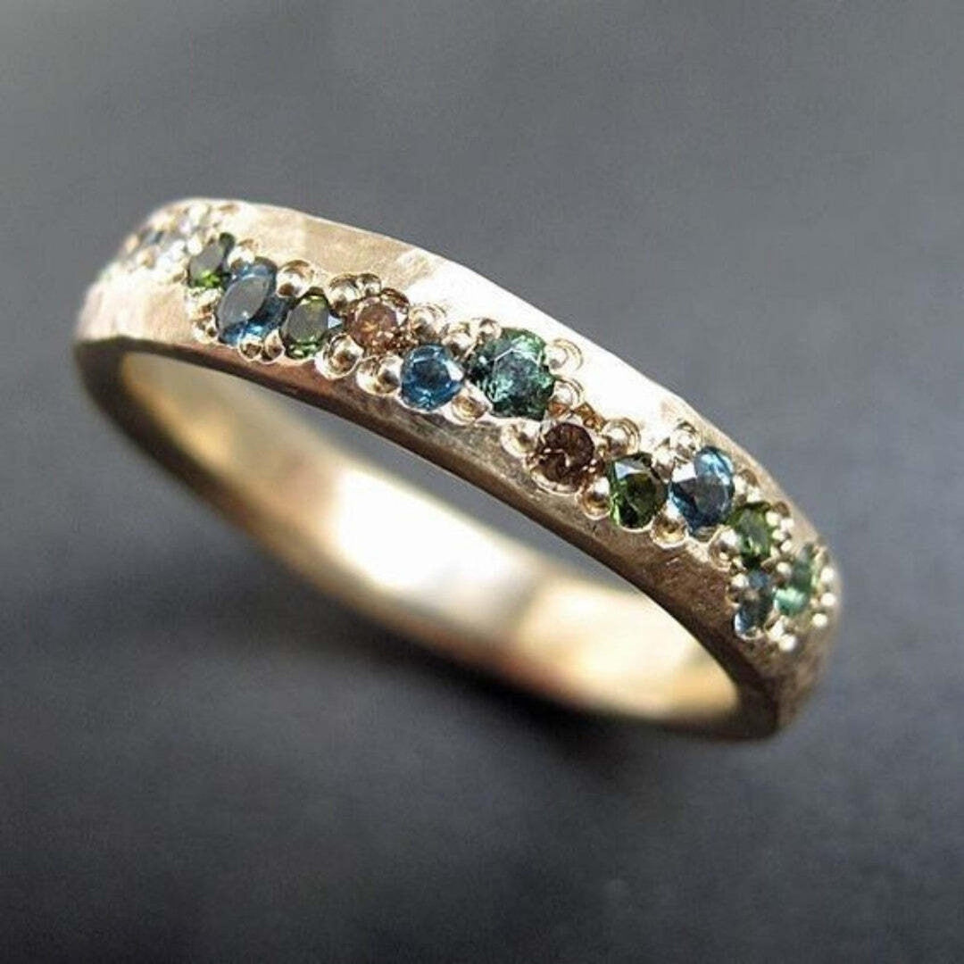 Anillo Vintage Dorado Multicolor