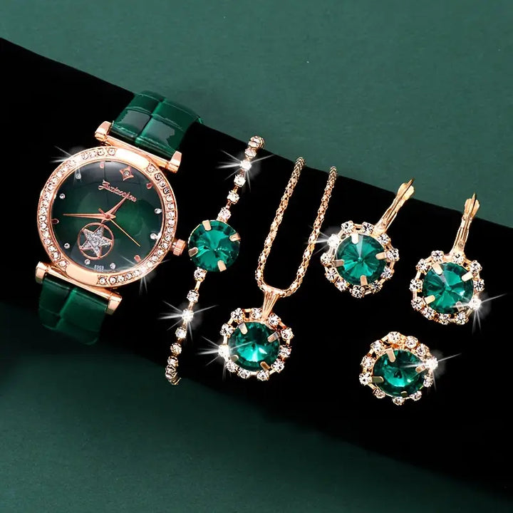 Set de joyas Verdantra Timecourt Oro