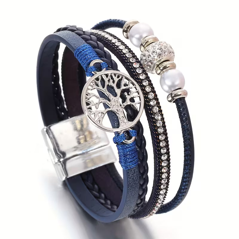 Pulsera Elegante Multicapa Árbol