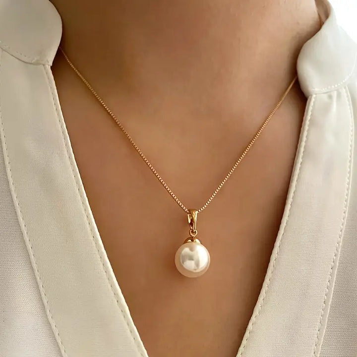 Conjunto de Collar Elegante y Delicado con Perlas